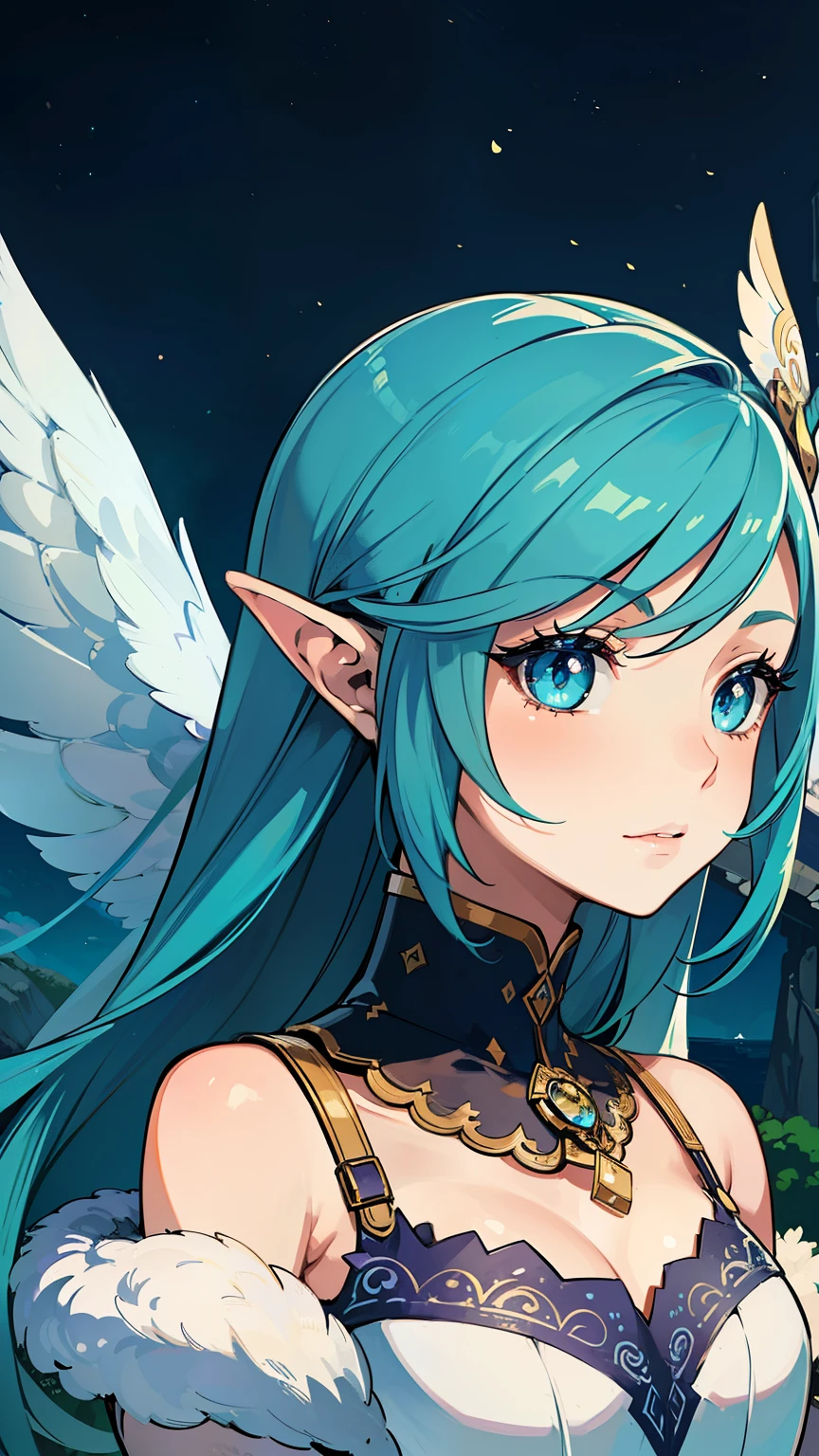 (high-quality, breathtaking),(expressive eyes, perfect face) portrait, 1girl, female, solo, adult woman, age late 30's, wind nymph, small, beautiful wings, fantasy clothing, positive expression, playful attitude