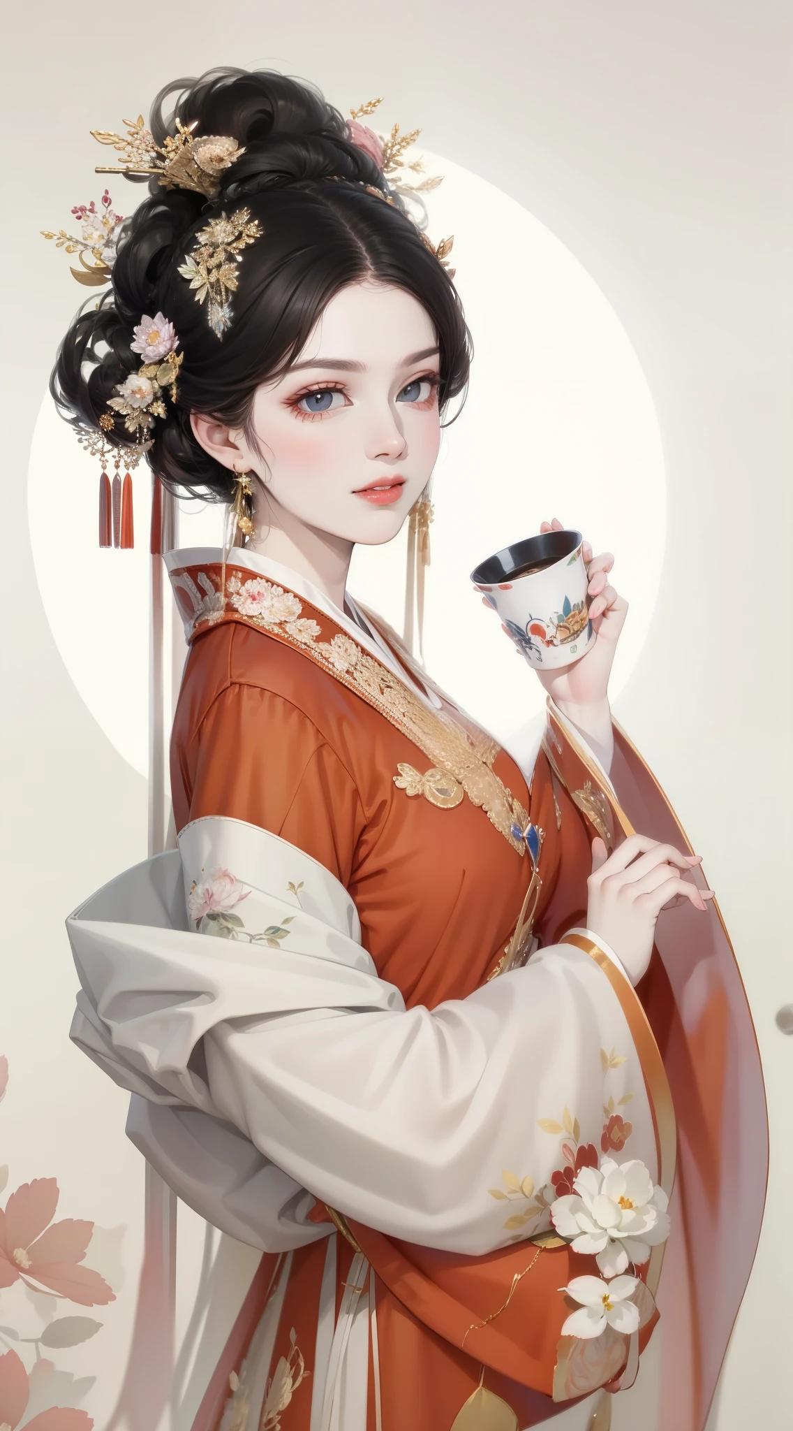 Holding a cup in hand