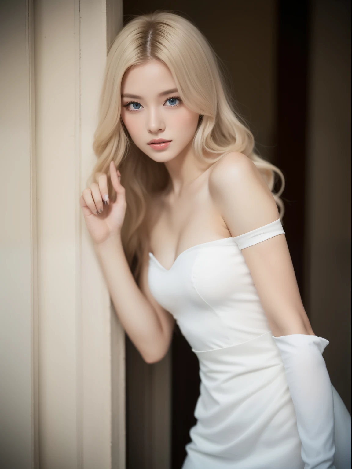 Beautiful woman in a dream space, Tight micro dress white gold, 98k, {{masterpiece}}, best quality, high quality:1.4), {{[[Look head-on}}, Eye_touch, various postures)]], The face is beautiful, and very pretty Eyes, Lovely图像, charming images, {{whole whole body}}, {{{{{{{{long legs}}}}}}}}, {{{{slim sexy body}}}}, {{{{{{tall woman}}}}}}, {{Height 177 cm}}, alone, beautiful, charming, Lovely, pale skin, {{German girls 18 to 22 years old}}, look beautiful German girl and blue Eyes or green Eyes with platinum blonde hair color), Nordic German girl, {{{{{{{{{{whole body}}}}}}}}}}, {{{{{{{{{{High_High heel}}}}}}}}}},