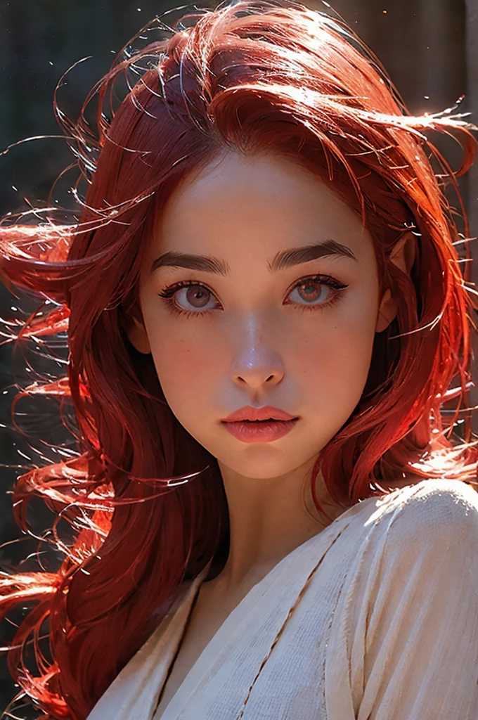 Emilia Clarke, rapunzel, cabello rojo, Red hair, Red Eyes, illusion engine, pelo largo trenzado, senos grandes, pechos enormes, culo hermoso, desnuda, full body, hermosa mujer pechos grandes, senos enormes, pelo blanco, cabello corto, ropa ajustada minifalda, mostrando la vagina, culo hermoso(8k, Mejor calidad, obra maestra:1.2),(Mejor calidad:1.0), (ultra high resolution:1.0), acuarela, una mujer hermosa, hombro, cintas para el cabello, Por Agnes Cecile, cuerpo completo, extremely luminous bright design, colores pasteles, 1girll, star eye, blush, Perfect litthing, Red hair, Red Eyes, illusion engine, side lights, Detailed face, Bangs, bright skin, Simple background, Dark background,