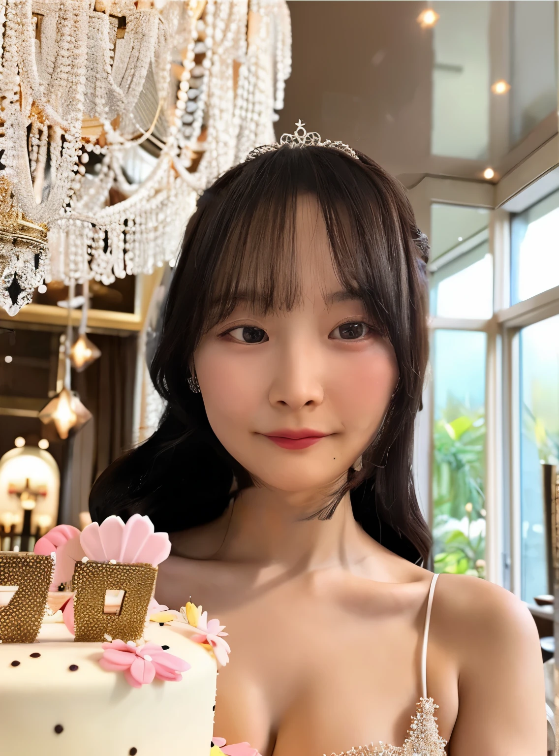 mansion、luxury birthday party、Gorgeous Birthday Cake、Luxurious sexy dresses