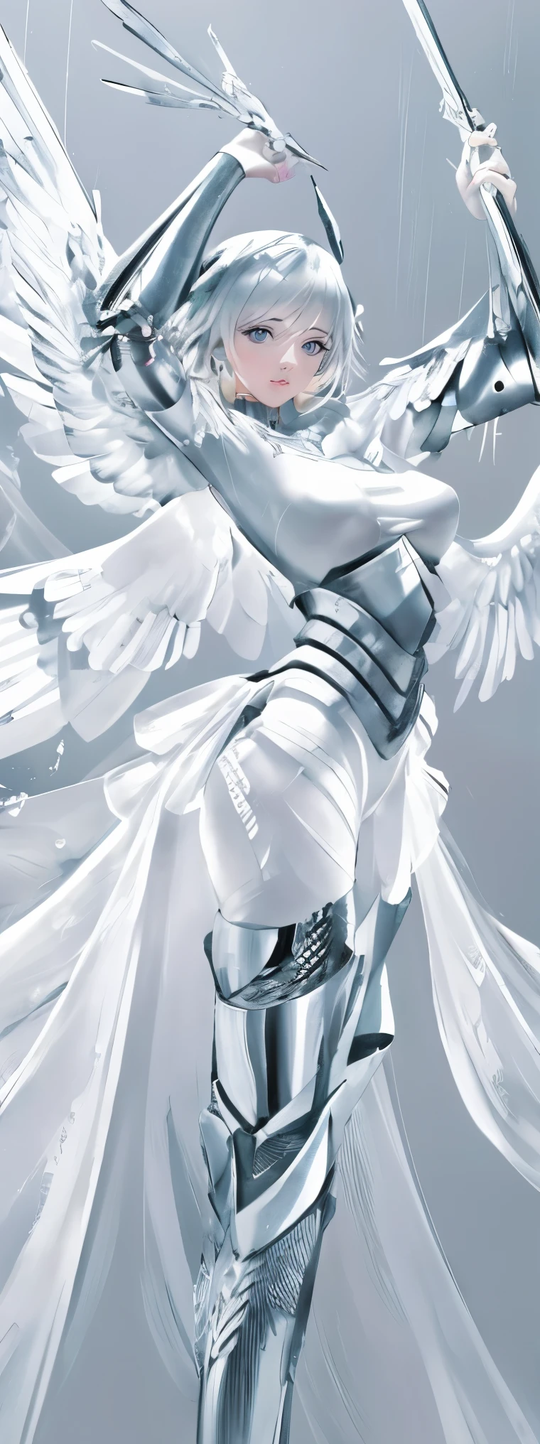 (1vvydunne:.95), High angle photo of a gorgeous young Valkyrie woman in the style of Stefan Kostic, Realistic skin texture,(Helmet with wings:1.1), (Valkyrie Armor:1.2), 1 / 2 Body cropping, 8 5mm art lens, f 1. 2, sharp focus, 8K HD, Extremely detailed, complex, elegant, Stanley Liu (stanley lau) and artwork by artgerm