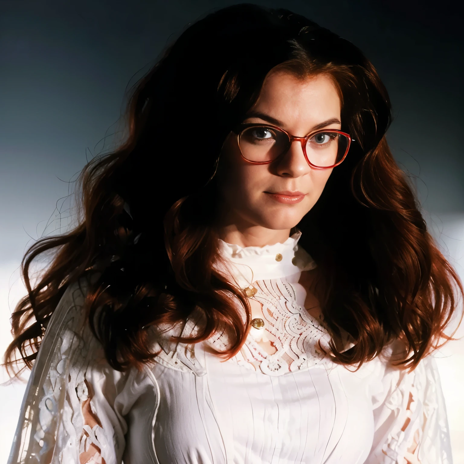 Amy Irving, ((Librarian,glasses))superhero with curly red hair , ((Psychic powers))ARTE de Alex Ross 