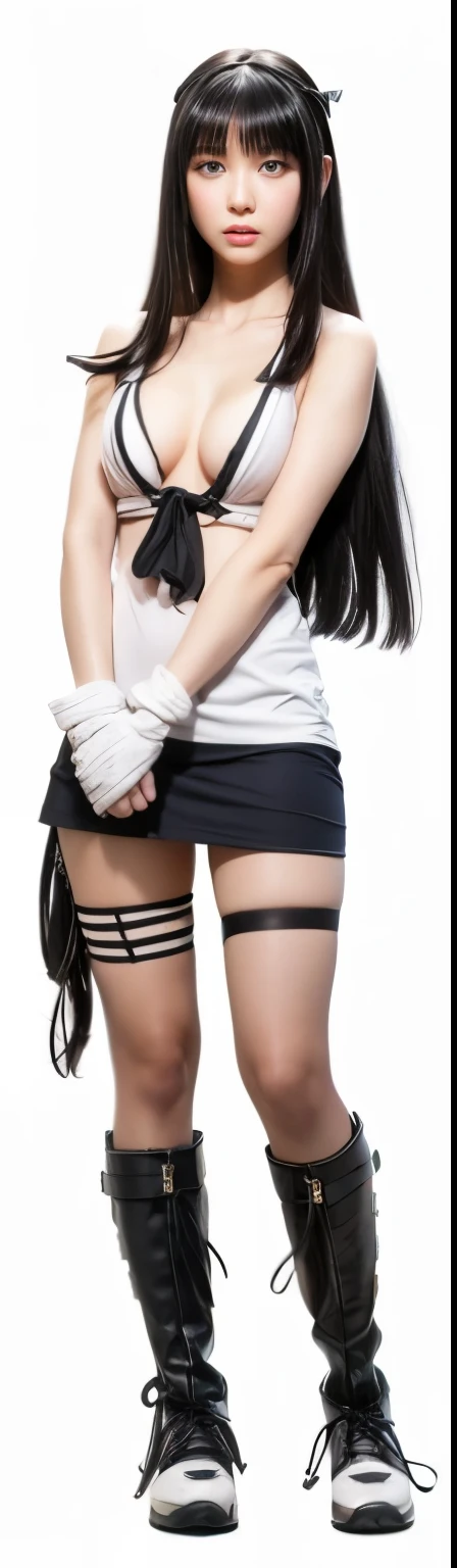 of a woman in a short skirt and boots, hinata hyuga, hinata hyuga from naruto, by Jin Homura, female,(white eyelids)