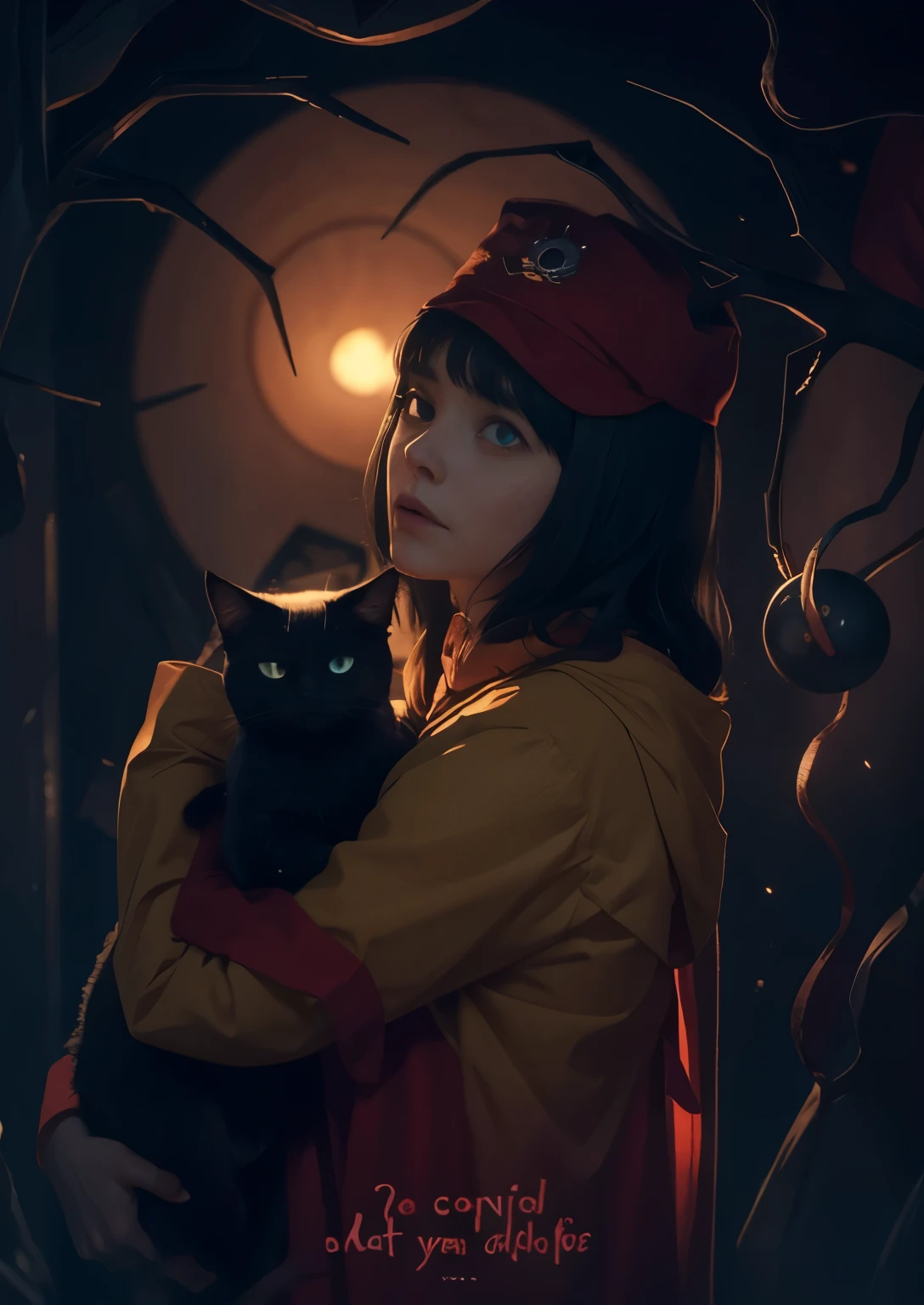 Coraline, Nightmares, it is frightful, Girl with a cat