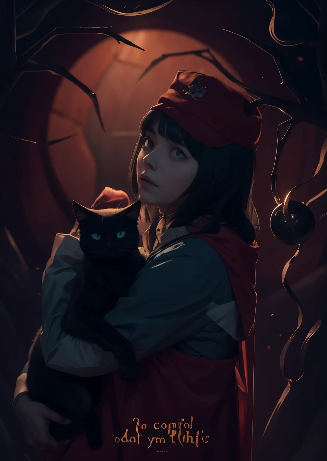 Coraline, Nightmares, it is frightful, Girl with a cat