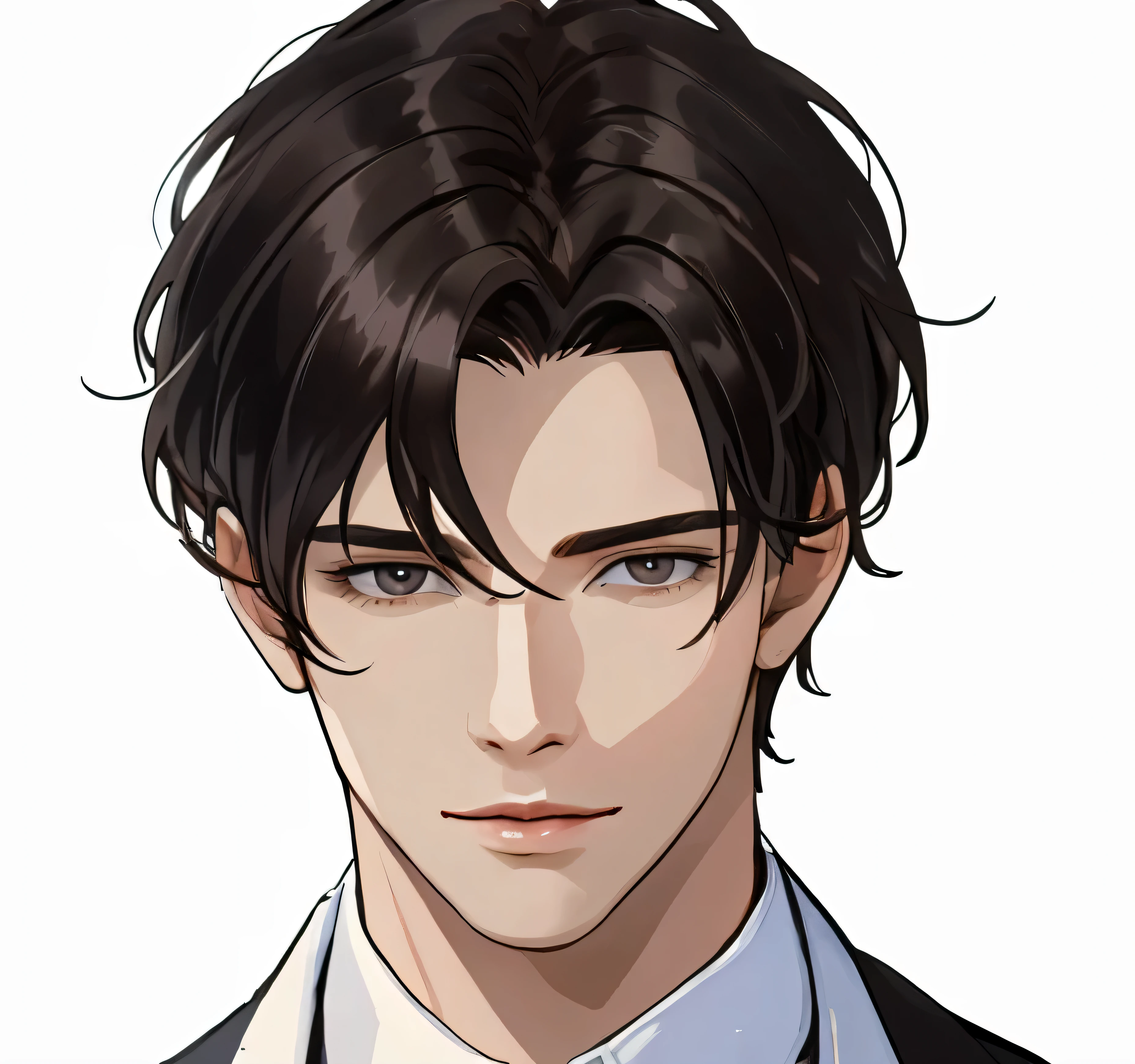 {{top quality}} {super detailed}} man {{1 boy}}_{{{{ boy}{young man}} male focus {{sweet face}}, kind eyes, beautiful, detailed eyes, man sparkling eyes, short hair, detailed brown hair, [messy hair] top quality, super detailed, ((one man)), {{smile}}