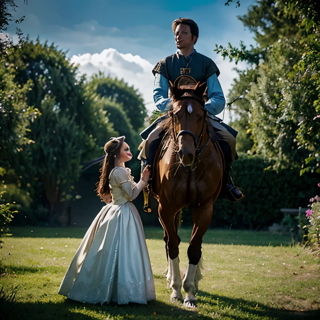 A fairy tale about a horseman, a cat and a beautiful princess