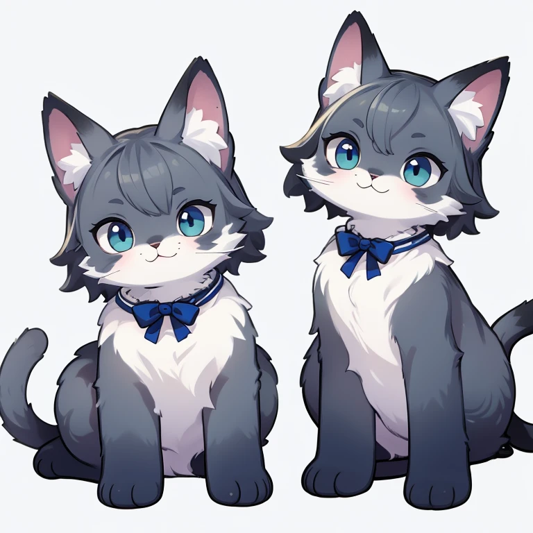 A cat saying "Thank you" in the style of LINE stickers, gray background