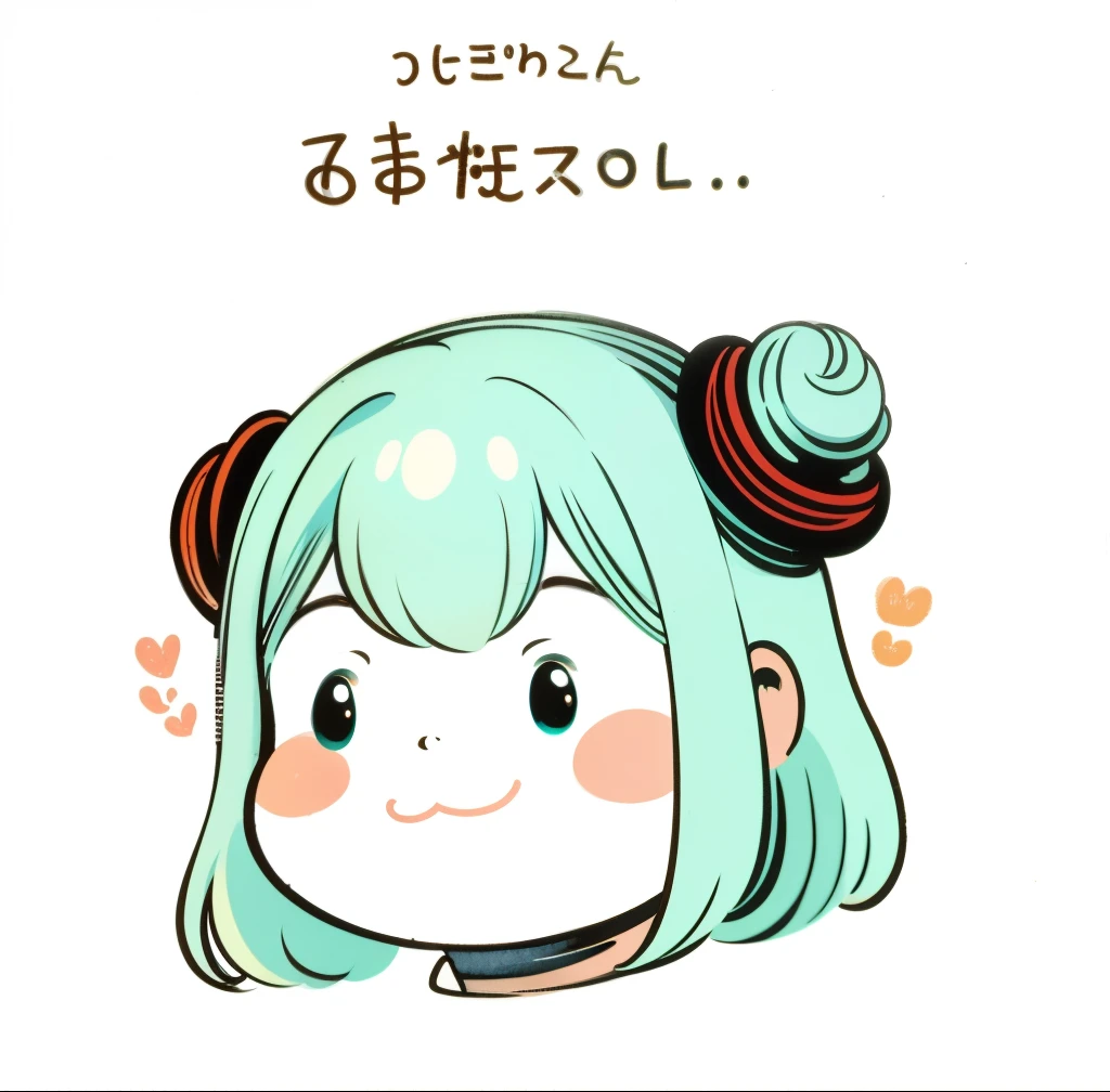 a cute monkey, all
kinds of expressions, happpy, sad, angry, expectant
laughter, disappointed1, cute eyes, white
background, illustration-nii 5-style cute, emoji
as illustration set, with boold manga line style,
dynamic pose dark white,, f/64 group, related
characters, Old Meme Kernel, robot, cute robot girl, aiko, light green hair, hairbuns, different color eyes