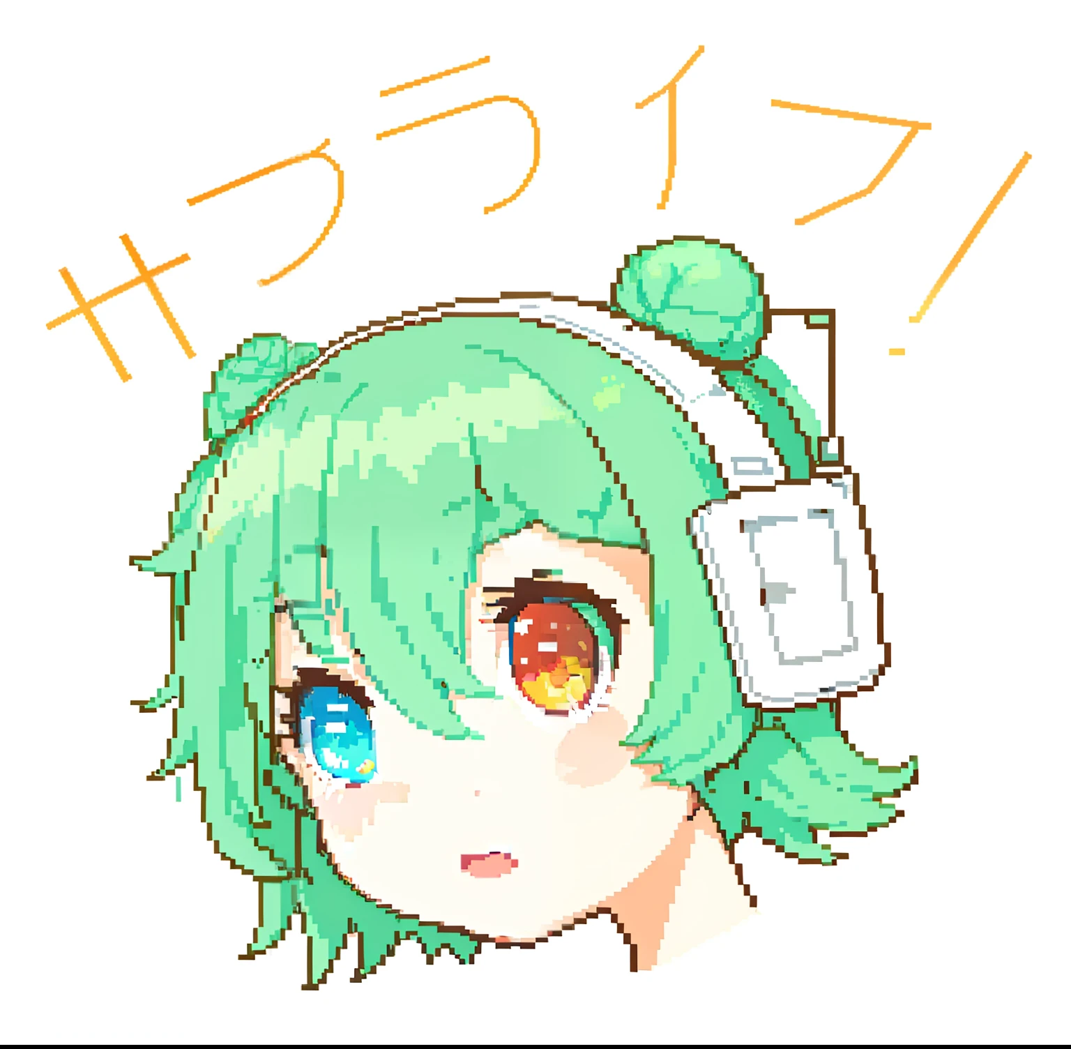 a cute monkey, all
kinds of expressions, happpy, sad, angry, expectant
laughter, disappointed1, cute eyes, white
background, illustration-nii 5-style cute, emoji
as illustration set, with boold manga line style,
dynamic pose dark white,, f/64 group, related
characters, Old Meme Kernel, robot, cute robot girl, aiko, light green hair, hairbuns, different color eyes, pixel,pixel art,1girl,