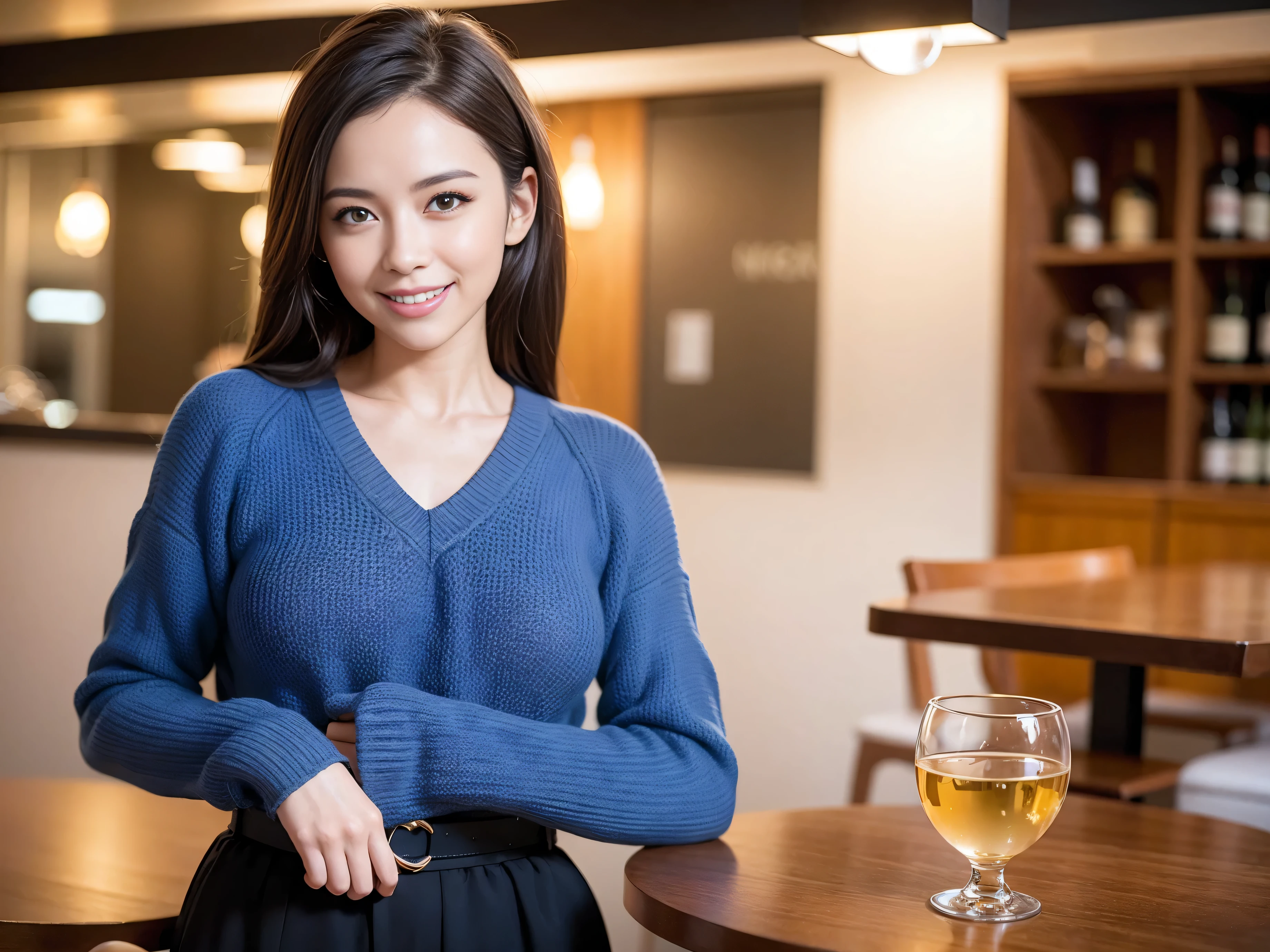K, Hmm, highest quality, masterpiece: 1.2), (realistic, photorealistic: 1.37), Spectacular view of the sunset sKy and clouds、Amazing mountain views、nice smile、3 slim beauties, (slim face),Happy、 the best smile、Fox face、Berry Short、(because I&#39;thin), (brown hair), (shortcut), long sleeve shirt、winter fashion、Colombian、Brazilian、Japanese、Dutch、German、Portuguese、Belgian、Italian、French,Champagne、sparKling wine、 (Squirting), (slim body), (brown hair), (shortcut), neat beauty、cheeKs turn a little red, (42 years old), 38 years old, alone, A beautiful and detailed night view spreads out outside the window......, restaurant, wine glass is sitting, At night, in a prominent place (from the Upper body) nova frog style, actress, model, Upper body, White wine, slim, wine glass, Very beautiful night view, wine glass Put in the Middle, Happy smile, (smile: 1.15), 