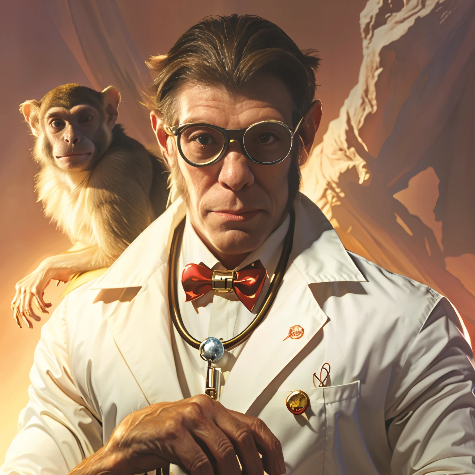 ((macaco cientista))ART de Alex Ross 