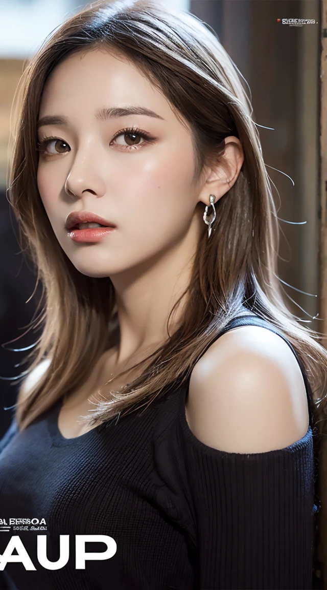 kdrama girl , in the style of realistic and hyper-detailed renderings, dark silver and light silver, hyper-realistic oil, light white and light red, realistic fantasy, comic art, aurorapunk