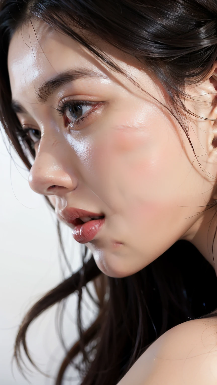 ((best quality)), ((masterpiece)), (detailed), perfect face, close up nose from side
