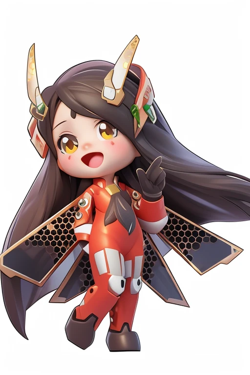 Mecha elf girl，Wearing a red cheongsam，Modern buildings in the background，fireworks