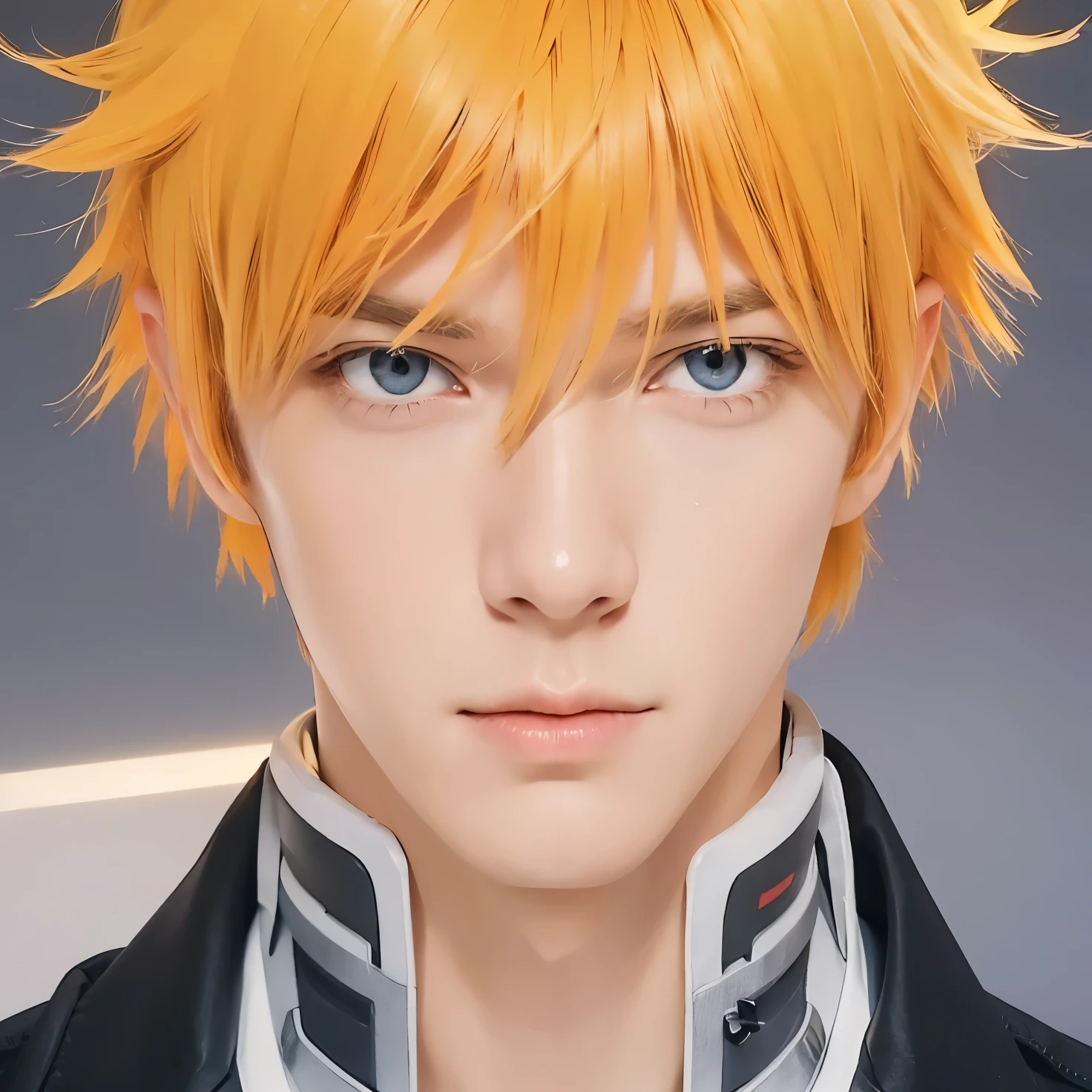 A man with realistic yellow hair, (same realistic hairstyle), realistic handsome face, realistic cool expression, adapts the same realistic clothes, realistic light, Realistic shadows, realistic backgrounds, good image quality, very good image results, ultra detailed, 4k, realistic