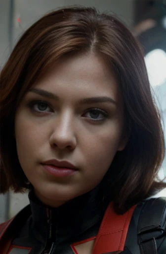 (best quality, master:1.5) 16k HDR, Marvel Entertainment Art by, Black Widow (AKA Natalia "Natasha" Romanova) IN A complex background, perfect hands, perfect face, perfect body,  perfect digital laser painting, detailed, sharp, oil paint, Realistic, natural voluminous hair, detailed masterpiece, best image quality., Mysterious, Add_Details_XL-fp16 algorithm enhanced, ultra clear,4D octane rendering, ghost person, 