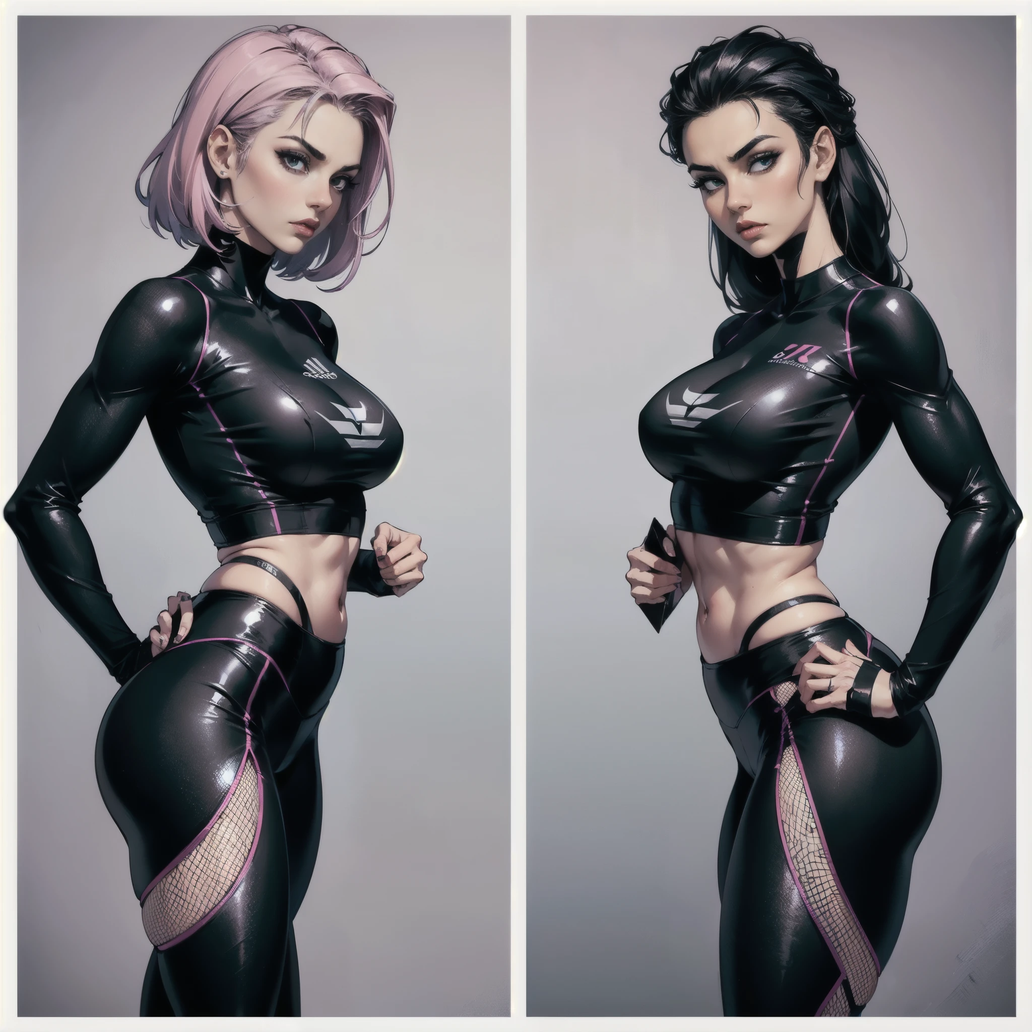 (8k, RAW photos, top quality, masterpiece: 1.2), (High Quality), ray tracing, HDR, (High Details), (big lips, luscious lips, beutiful lips, wide lips), stylized blush, masterpiece, best quality, high quality, highres, 4K, glossed lips, makeup, beautiful eyes, closed mouth, neutral expression, woman, detailed, , 1girl, solo, masterpiece, best quality, high quality, highres, 4K, (black woman, African American woman, dark skinned female, short hair, curly hair, white hair:1.5), white sweater, store background, skirt, stockings, one eye covered, red eyes, Cinnabus, Cinnabus Style, hair band,