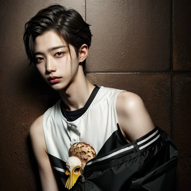 (androgynous queer male, chicken brain, weak stomach, weak bladder)