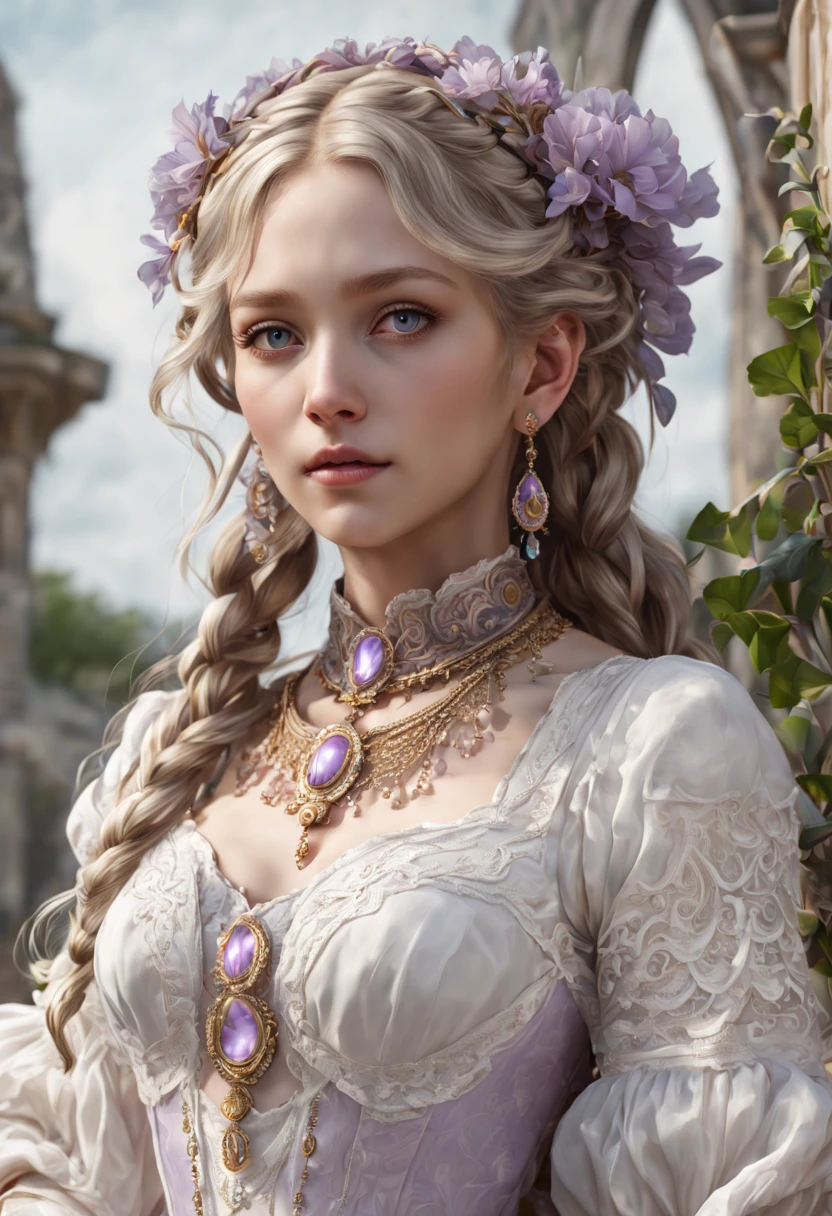 (8k 16k, RAW photo, best quality, master:1.2), (realistic, photo-realistic:1.37), ultra detailed, 1girl,solo, upper body, blue hair, big ice blue eyes, realistic, looking at viewer, happy, smile, masterpiece, realistic photography, by Alphonse Mucha, by Wlop, ), (Exaggerated Perspectives), f/ 2.8, (Surrealist Style), Visionary Art, (Trending on artstation) intricate outfit, intricate jewelry, necklace, large earrings, 