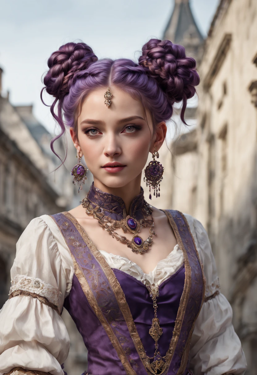 (8k 16k, RAW photo, best quality, master:1.2), (realistic, photo-realistic:1.37), ultra detailed, 1girl,solo, upper body, blue hair, big ice blue eyes, realistic, looking at viewer, happy, smile, masterpiece, realistic photography, by Alphonse Mucha, by Wlop, ), (Exaggerated Perspectives), f/ 2.8, (Surrealist Style), Visionary Art, (Trending on artstation) intricate outfit, intricate jewelry, necklace, large earrings, 
