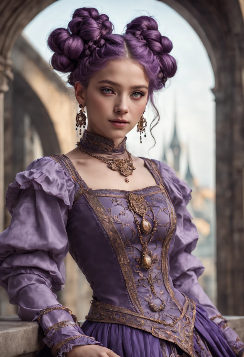 (8k 16k, RAW photo, best quality, master:1.2), (realistic, photo-realistic:1.37), ultra detailed, 1girl,solo, upper body, blue hair, big ice blue eyes, realistic, looking at viewer, happy, smile, masterpiece, realistic photography, by Alphonse Mucha, by Wlop, ), (Exaggerated Perspectives), f/ 2.8, (Surrealist Style), Visionary Art, (Trending on artstation) intricate outfit, intricate jewelry, necklace, large earrings, 