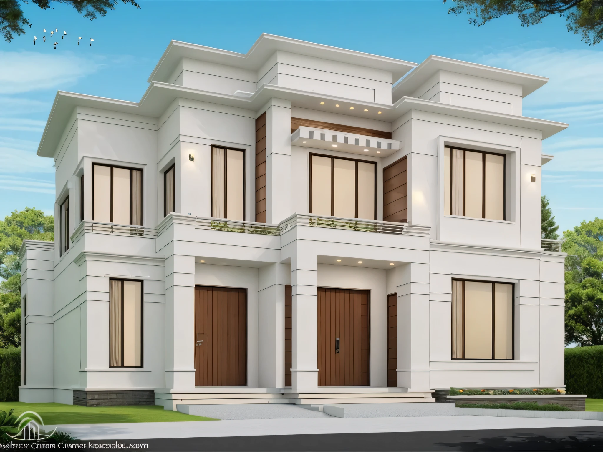 1 neoclassic house:1.2, townhouse, neo classic detail:1.2