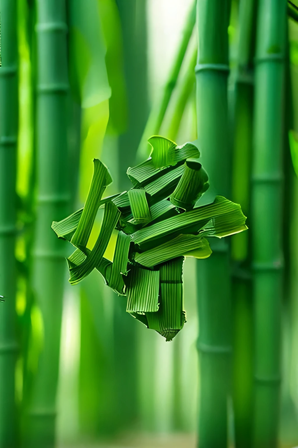 bamboo,Bamboo leaves,stream,teacup,chess,Stone,water droplets,water droplets,detail,Rich