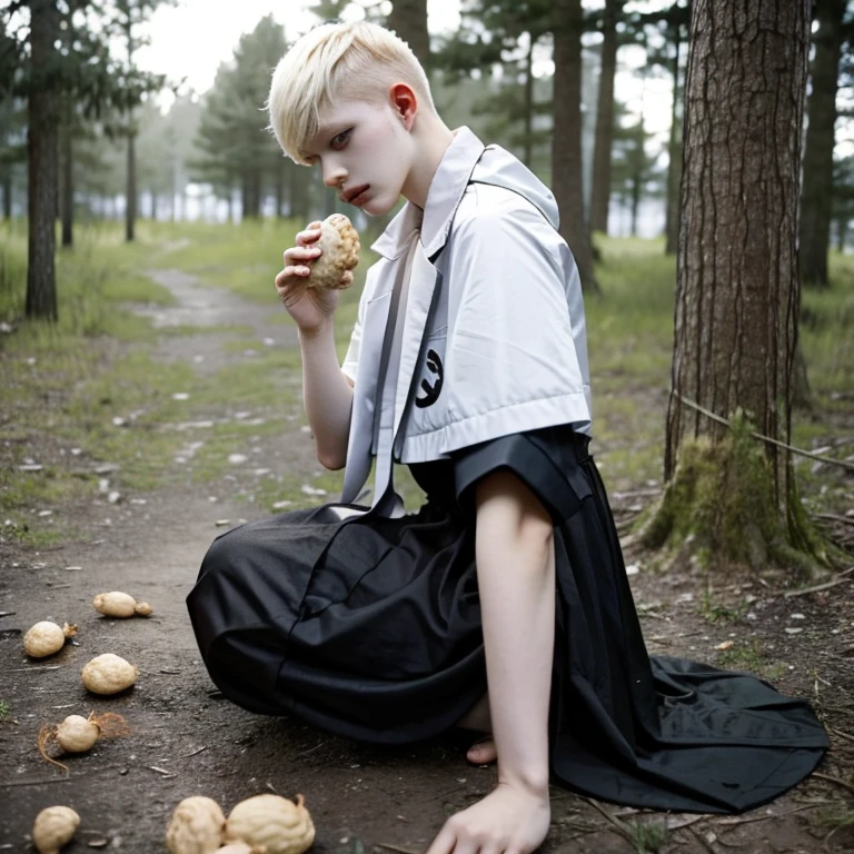 (albino androgynous queer male, chicken brain, weak stomach, weak bladder, depraved homosexual)