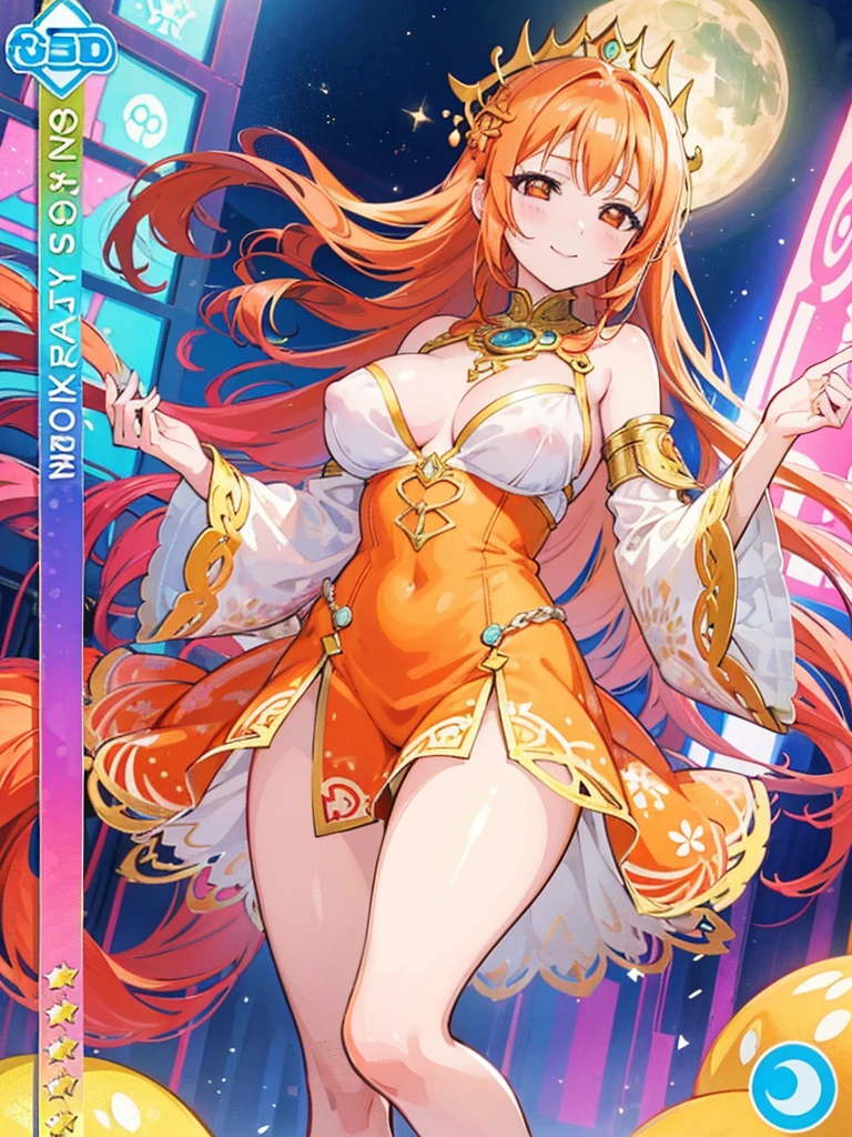 Moe anime illustration、High resolution、Orange haired princess exposing her nipples and genitals、Luxuriously patterned transparent dress、Close-up of people、archaic smile、really big breasts、Erotic trample、Ahegao、sexual behavior、labia majora、breath of the wild