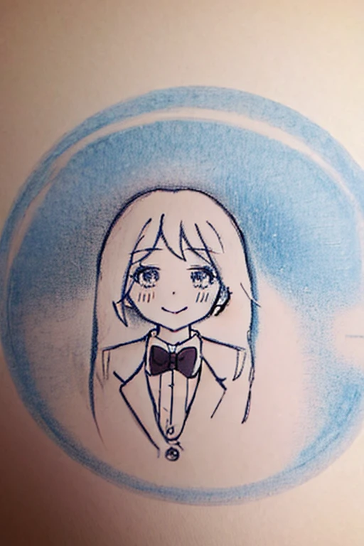 Drawing of a woman wearing a bow tie and bow tie, an anime girl, cute anime face, anime face, cute natural anime face, anime style, perfect anime face, anime girl, as an anime character, she has a cute face, She has a cute and expressive face, An anime picture, pretty anime face, portrait of an anime girl