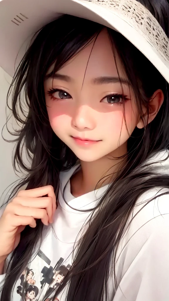 There is a woman in a white shirt, Chiho, Luan cute Vtuber, shikamimi, portrait of a japanese teen, Nekomimi, she has a cute expressive face, iwakura lain, Another close up of Iwakura, Real Girl, like々cool japanese girl