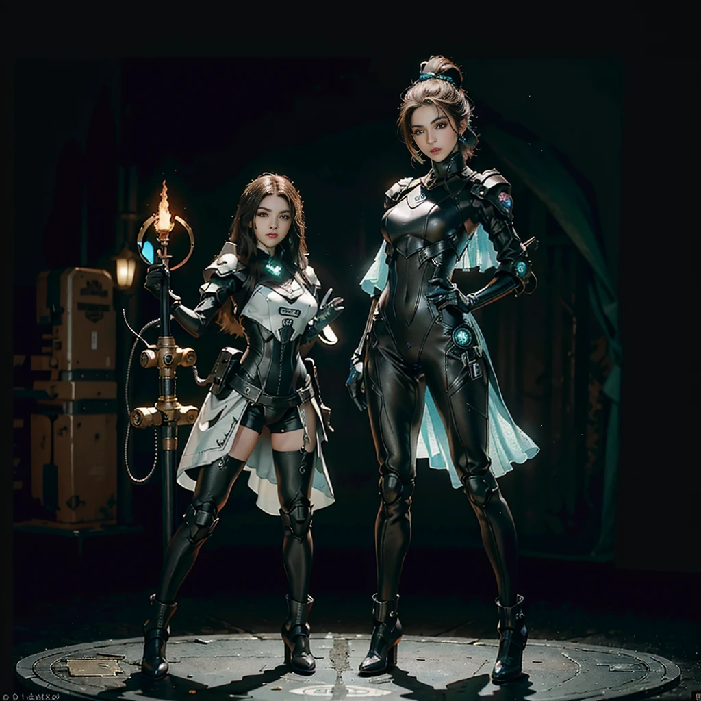 araffes and a woman sitting at a table in a restaurant, from the movie mad max fury road, steampunk city on the background, an elegant couple, video game cinematic, elaborate hairstyles, still from anime, npc, ( ( ( art deco ) ) ), calmly conversing 8k, atompunk, pub --auto --s2