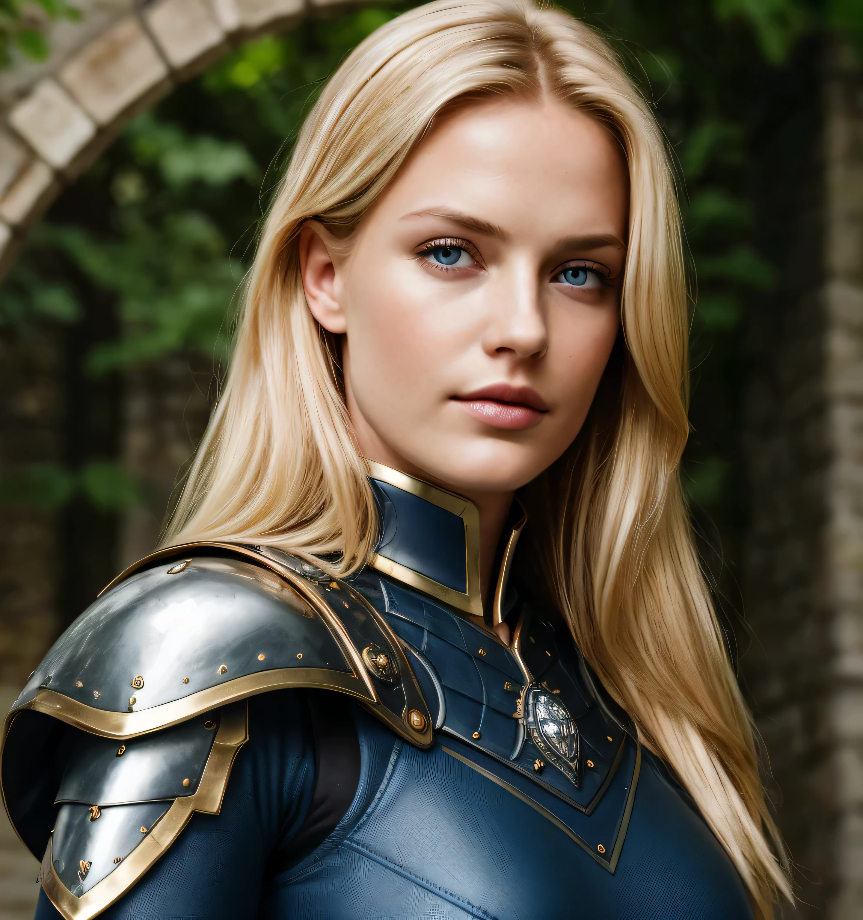 Engel, Armor gold (Meisterwerk, best quality, high resolution:1.4), 1girl, Engel, Textur der Hautporen, blonde Haare, HD , Fotografie, Film, filmisch, Full body, realistisch, (8 TAUSEND, RAW-Foto, best quality, Meisterwerk:1.2), (realistisch, photo-realistisch:1.33), best quality, detaillierte Augen blau, Niedlich,natural light, depth of field, Filmkorn, faltige Haut, scharf, detailed and realistisch portrait of a woman ,(Sommersprossen:0.5)