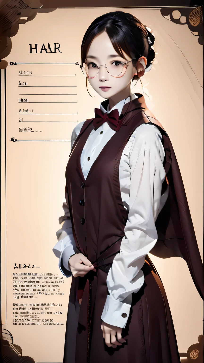 detailed,People table,character sheet many items