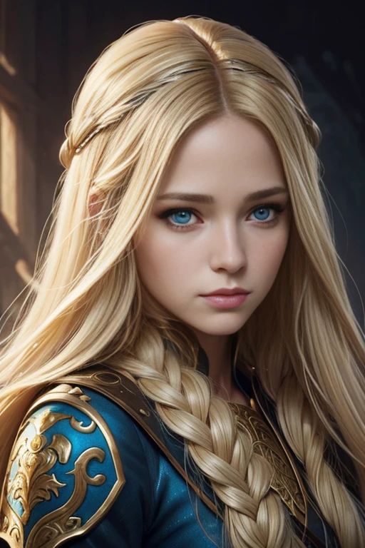 a close up of a woman with long blonde hair holding a cell phone, inspired by Magali Villeneuve, fantasy art portrait, fantasy portrait art, detailed matte fantasy portrait, alice x. zhang, fantasy portrait, epic fantasy art portrait, beautiful fantasy art portrait, magali villeneuve', graphic artist magali villeneuve, fantasy genre portrait, epic fantasy digital art style