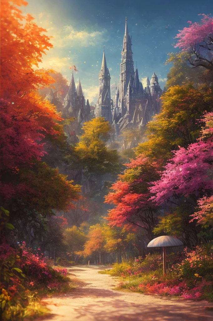 masterpiece, best quality, high quality,extremely detailed CG unity 8k wallpaper, An enchanting and dreamy scene of a fantasy forest, with towering trees, glowing mushrooms, and hidden fairy glens, creating a sense of mystique and enchantment, artstation, digital illustration, intricate, trending, pastel colors, oil paiting, award winning photography, Bokeh, Depth of Field, HDR, bloom, Chromatic Aberration ,Photorealistic,extremely detailed, trending on artstation, trending on CGsociety, Intricate, High Detail, dramatic, art by midjourney
