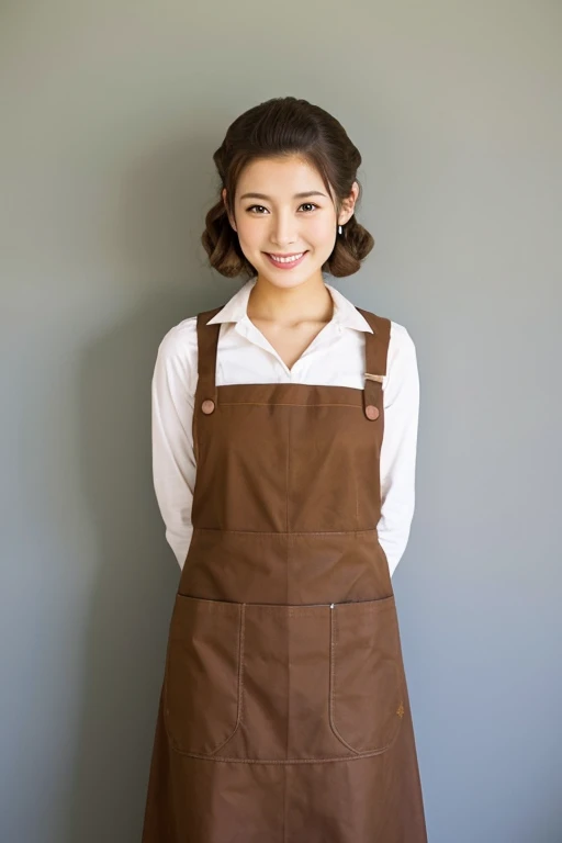 izakaya beautiful skin brown Japanese Early 40s apron