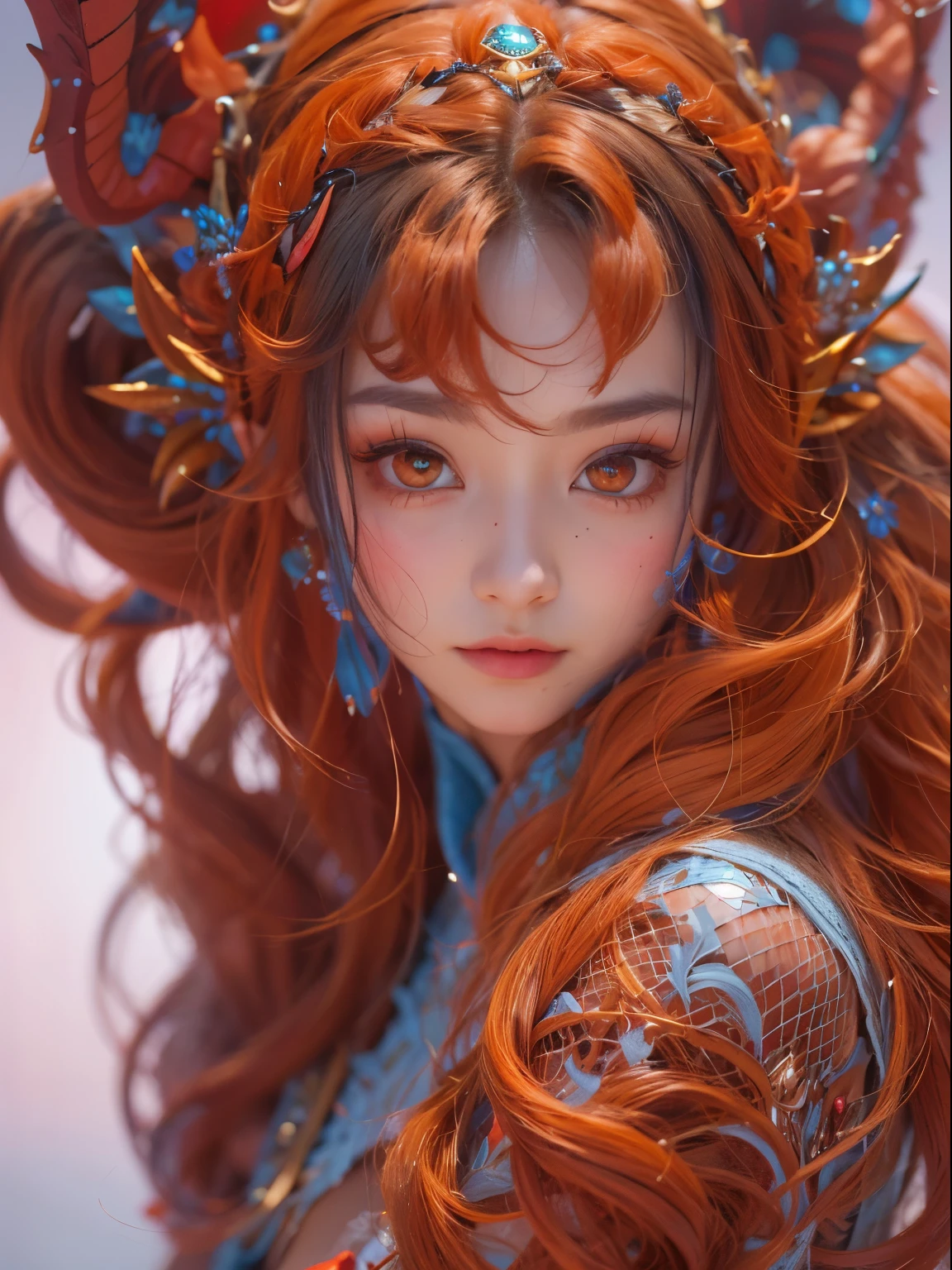 女性alien, beautiful face, Seduce, red eyes, Looks like a whole body, Sexy, alien, there are no humans, an alien, cells are fused, multiple hands, Lots of blue tentacle skin:1.5), extraterrestrial, cell, bio image, attractive, 最高quality, 8K,,4K_quality, expensive_meaning,dramatic lighting, table top:1.5,cinematic quality, Detail up, intricate details:1.2, 超A expensive resolution, High meaning, draw faithfully, (thick eyebrows:1.2), (big scarlet eyes:1.6), 左右対称性のexpensive美しい目, (highly detailed eyes:1.2),(highly detailed face and eyes:1.2), (high resolution red eye:1.4), intimate face, (Super detailed skin texture:1.4), perfect anatomy, (Beautiful toned body:1.5), (moist skin:1.2), no makeup, (Bear:1.1),