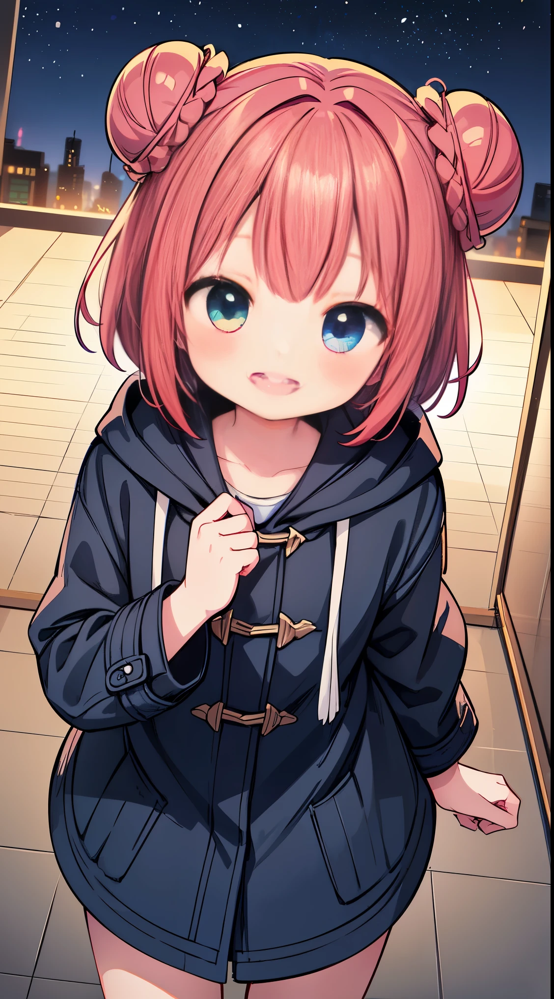 (super fine illustration:1.2),(masterpiece, 8k), (best quality, high quality:1.4), perfect anatomy, hyper detailed, ultra detailed,masterpiece background,beautiful detailed background, v8k wallpaper,perfect design,award-winning art,atmospheric,


BREAK,  1 beautiful girl, (kawaii:1.5), (Chibi: 0.8), (kawaii: 1.5), (: 0.5), (17 years old girl), BREAK(Red hair, short-hair,Two buns hair:1.4),(:D,grin:1.3),( Heterochromia,The blue eyes,The green eyes, Eye Highlights,The first hyperfine stars:1.45), star the eye silhouette thick eyelashes, naked  double eyelids:1.2),(de pele branca), (The best smile,:D:1.45),

BREAK, Fantasy world city floating high in the fantastic sky,BREAK, (,coat:1.1),


BREAK,wakame,wakame,wakame,(Cowboy Shot,from above:1.4), 


BREAK,(Blurry background:1.3),(absurderes, hight resolution, Super Detail Art),cel shading,Clear Color, Lonely optical effect, Beautiful pictures, Bright glow, mystic atmosphere,(Close-up of girl:1.1), Mystical light particle effect,manga influence, clean line drawings, 