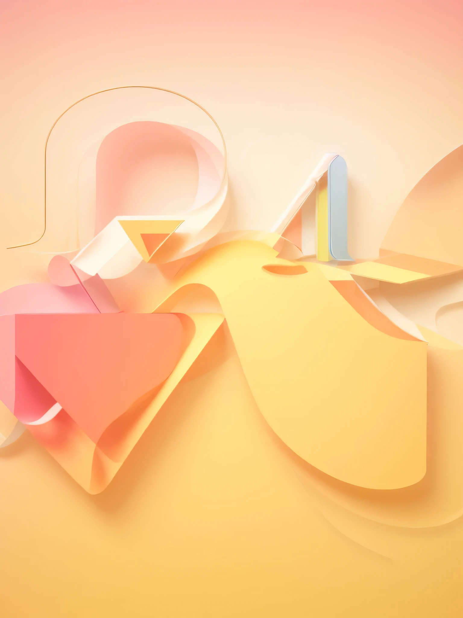 there is a picture of a colorful abstract background with a paper arrow, c 4 d style, cinema 4d colorful render, stylized 3 d graphics, made entirely from gradients, smooth 3d illustration, smooth 3 d illustration, pastel colourful 3 d, 3d abstract render overlayed, futuristic typography, stylized as a 3d render