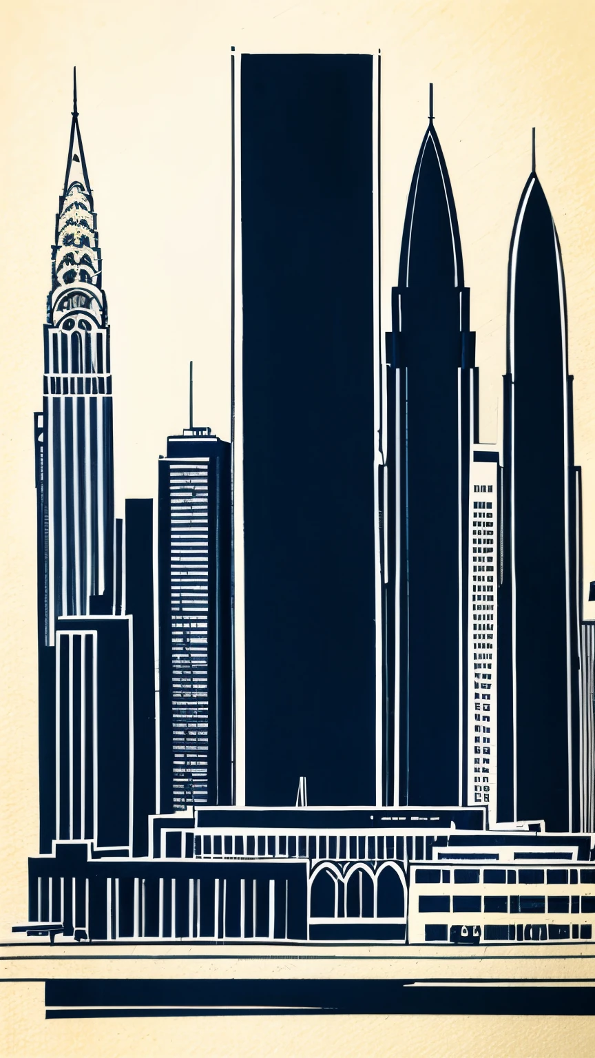 paperback book cover style, Line drawing illustration drawn with a thin pen, Dark blue background, Urban building area written with a golden pen, Vision, megalopolis