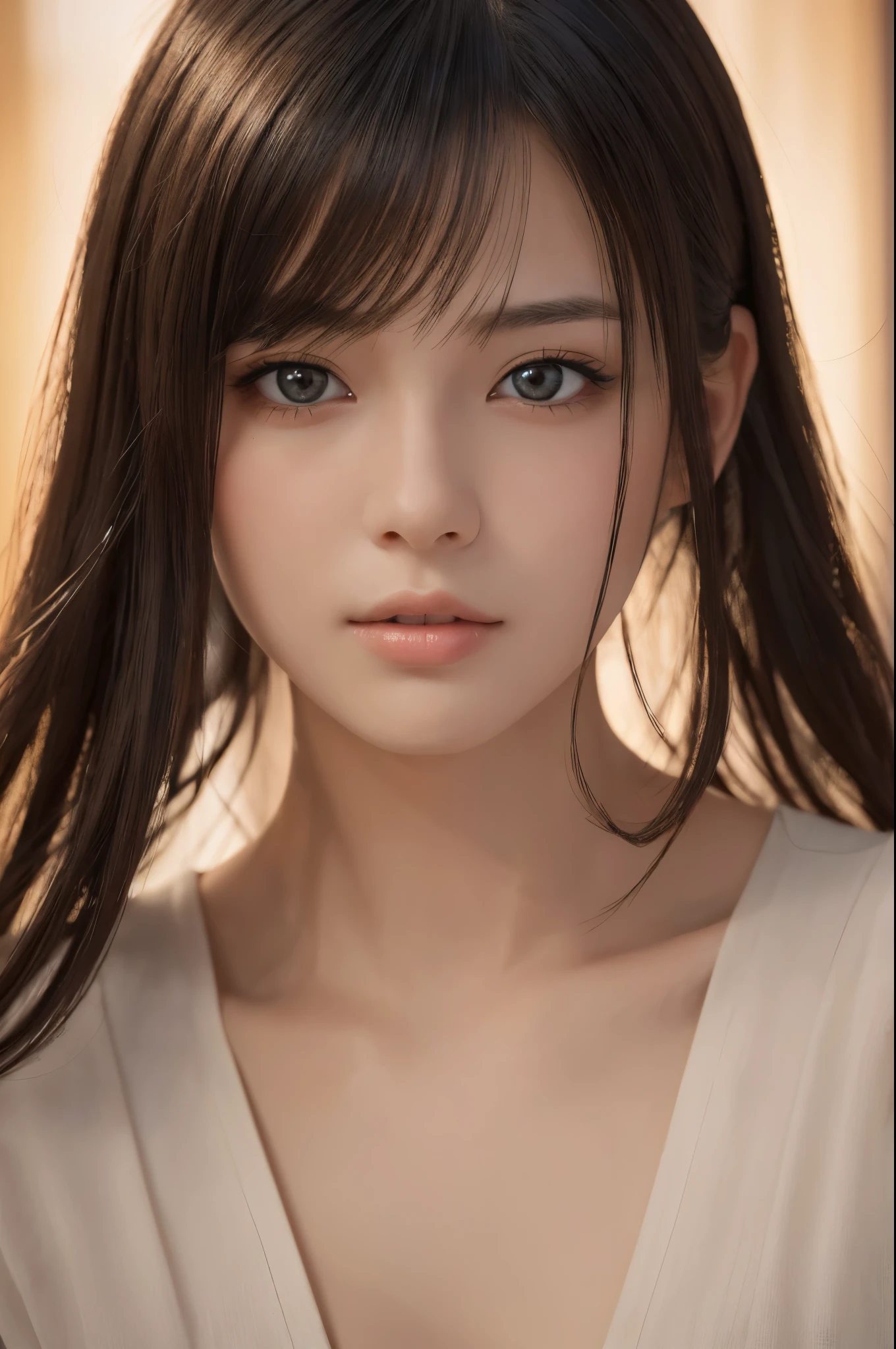 (masutepiece:1.3), (8K, Photorealistic, Raw photo, Best Quality: 1.4), Japanese, (1girl in), Beautiful face, (Realistic face), (Black hair), Beautiful hairstyle, Realistic eyes, Beautiful detailed eyes, (Realistic skin), Beautiful skin, Attractive, 超A high resolution, A hyper-realistic, Highly detailed, Golden ratio,