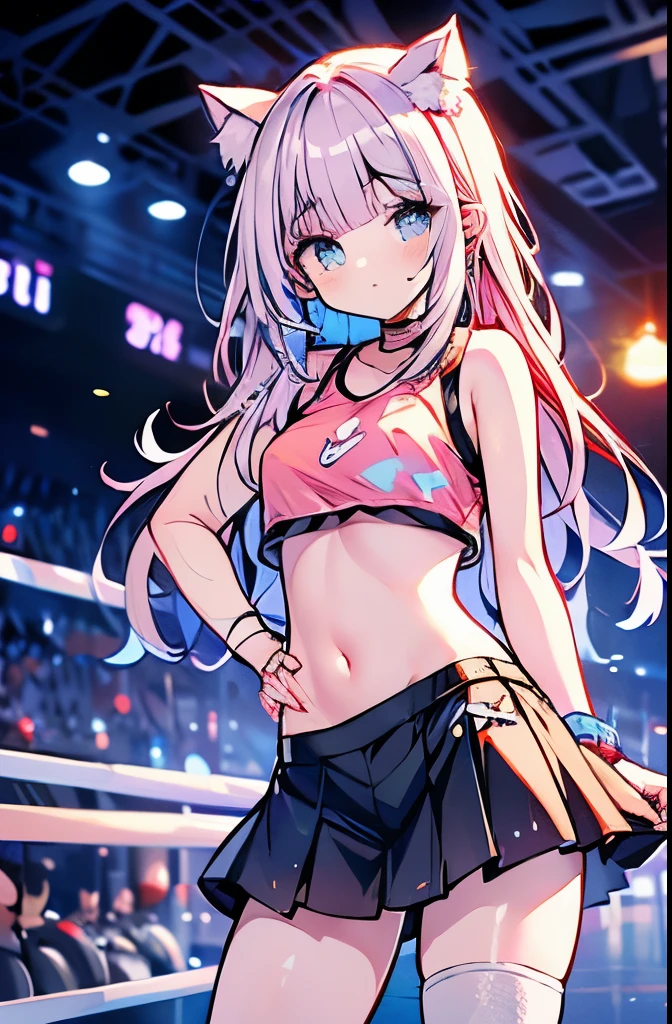 boxing、 girl、belly button、stomach、skirt、cute