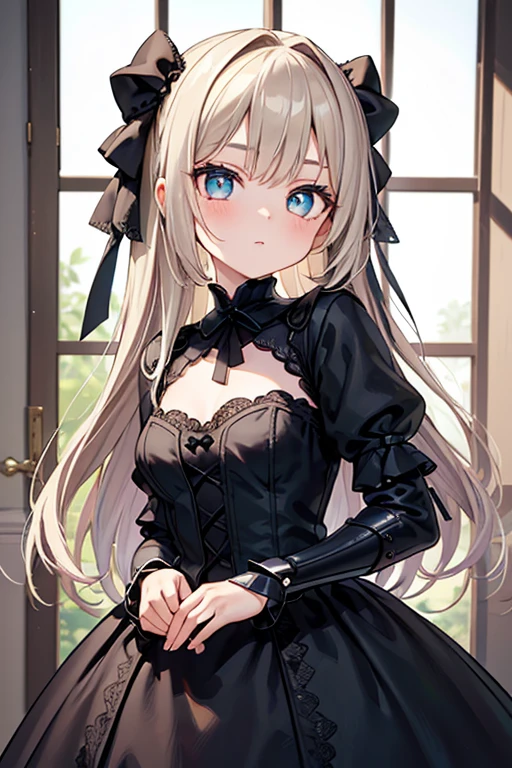 (masterpiece, sidelights, exquisite beautiful eyes: 1.5), masterpiece ,1 girl,colorful,Beautiful eyes like jewels,neat and clean,gothic ta armor:1.2