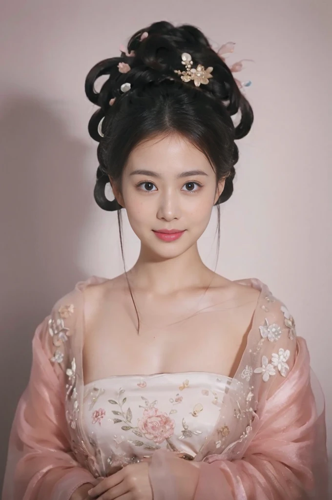 ((Masterpiece, Top image quality, high resolution、alone、shiny skin))(on the table, best quality, actual, super detailed, meticulous, high resolution, 8k wallpaper), Close-up portrait of a beautiful woman, Chariada, smiling, light brown messy hair, Perfect dynamic composition, 美丽meticulous的眼睛, Just like the cover of a fashion magazine, on campus