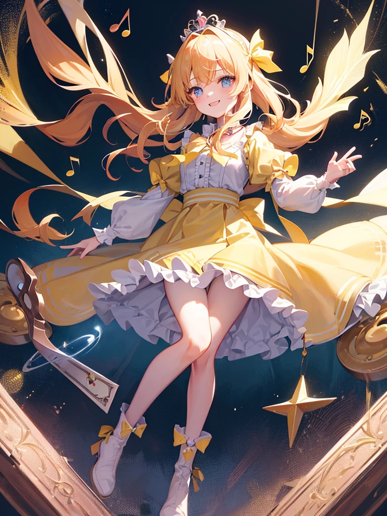 a drawing of an anime character in a red dress and boots with a large scythe, ((high end)), (UHD picture), (best quality,4k,8k,highres,masterpiece:1.2), top-quality(​masterpiece), top-quality, ultra-detailed, highly detailed texture, intricate details, high quality textures, masterpiece, best quality, perfect quality, perfect anatomy, perfect body, perfect symmetrical face, 1 beautiful girl, 1 girl, alone, solo, , 10 years old, (((loli))), ((childish)), hat, white hat, blonde hair, long hair, parted bangs, drill hair, well-formed face, yellow eyes, maxi dress, red dress, dress, long sleeves, frills, long skirt, simple background, scythe, holding scythe, holding, white socks, smile, cute face, beautiful, holding scythe, from behind, to lift up one’s skirt, cowboy shot, from front, standing , raise one leg, crossed arms, arms up behind, arms behind back, hand between legs, put hands hip, one hand on hip, forward hands, arms raised in the air, punch hands, peace sign, waving, put up index finger, sit, lie down, closed eyes, lie face down, looking back, put one hand chest, leaning forward, cleavage, close up, horizontally outstretched arms, horizontally outstretched legs, front view, front face, huge breasts for short stature, cleavage is clearly visible ,G-Cup, heart hands