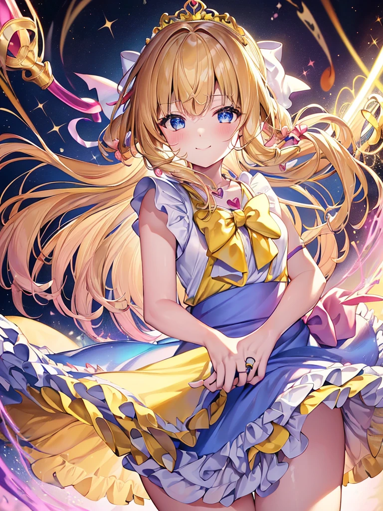 pose of temptation cute face smile heart mark わずかなsmile charm front angle kimono pose with arms outstretched angle from above Lamia