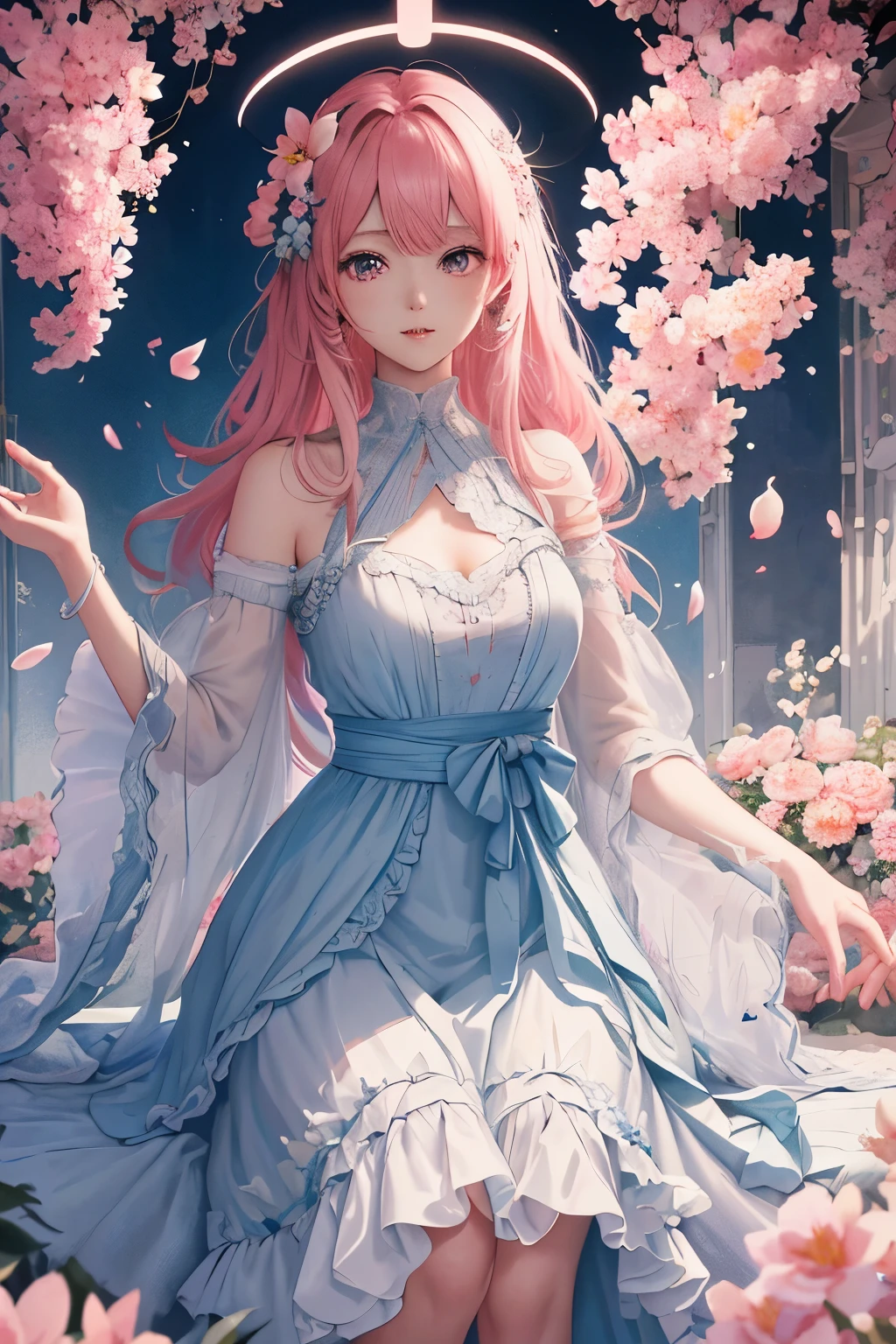 Anime girl with a head full of flowers, --v 5.2 --s2

A breathtaking anime masterpiece, exhibiting a girl whose head is transformed into a magnificent garden of vibrant blooms. --v 5.2 --s2

Her delicate features morph into an enchanting canvas of petals and stems, showcasing soft pinks, brilliant reds, and calming blues. --v 5.2 --s2

The most intricate anime details fill every corner of her face, with perfect proportions and a gentle expression, encircled by a halo of blossoms. --v 5.2 --s2

Each pet
